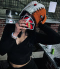HOSHOKU 2.0 Beanie in orange and cream, fox and rabbit halves
