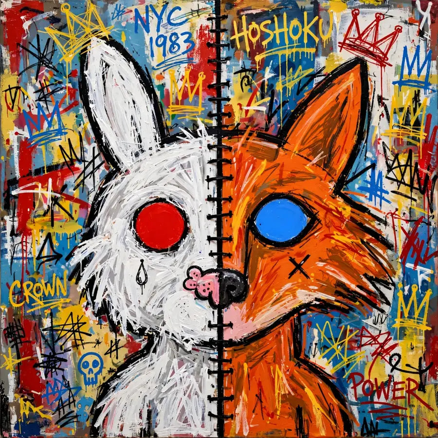 Graffiti HOSHOKU split rabbit and fox form