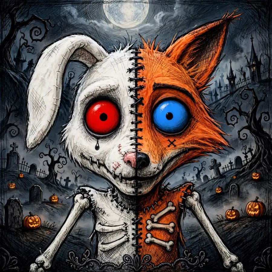 Hollow HOSHOKU split rabbit and fox form