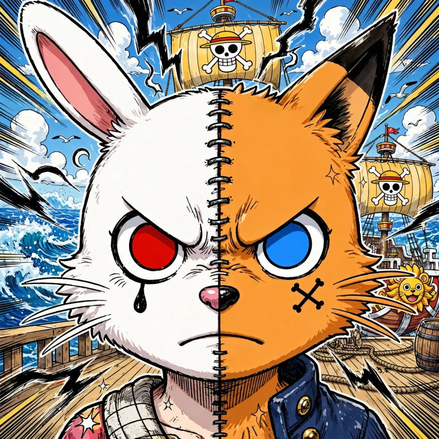 Voyage HOSHOKU split rabbit and fox form